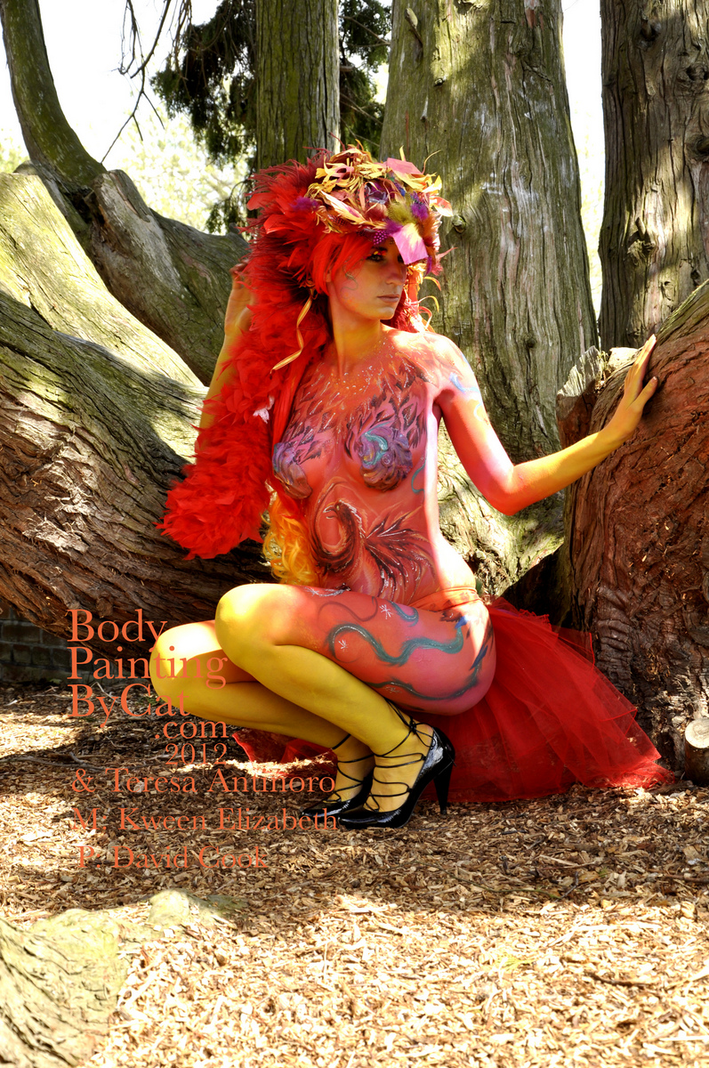 Pheonix tutu bodypaint Paintopia 2012 tree