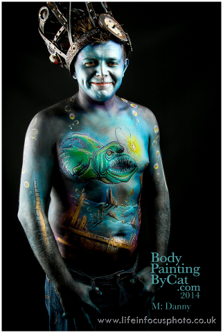 UKFBCon Danny deep sea angfish atlantis body paint