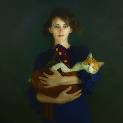 Fille avec un Chat