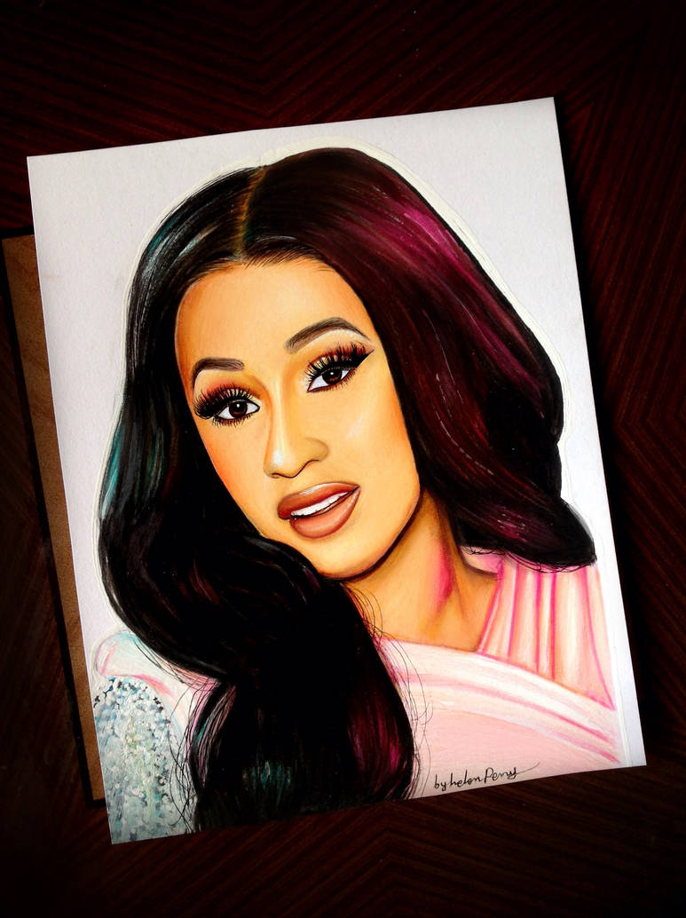 cardi b drawing by helenperryart on DeviantArt