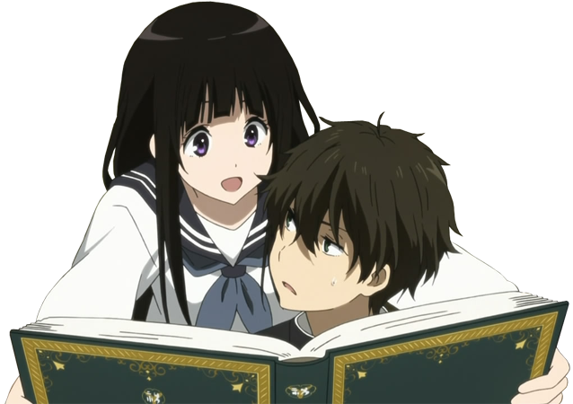 Houtarou Oreki and Eru Chitanda PNG by AnimePNG on DeviantArt