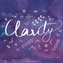 Clarity Purple Typography Art Print