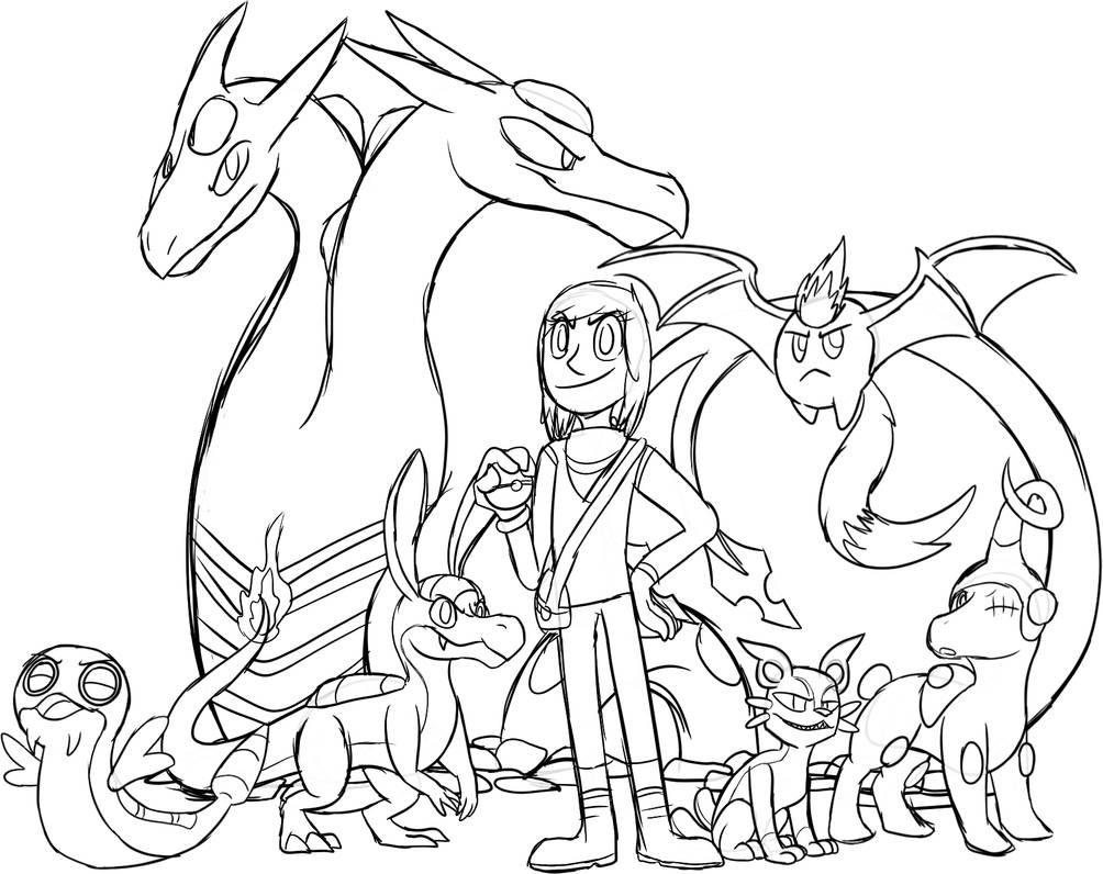 Pokemon Uranium team sketch by Warriorcatdragon on DeviantArt