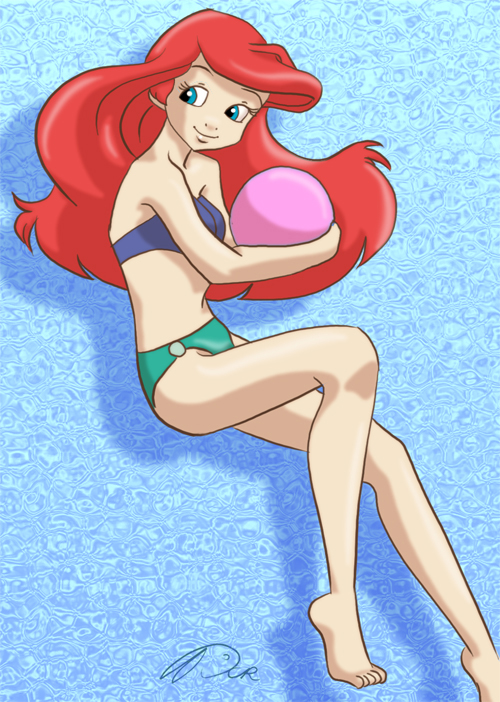 Disney Princess Ariel The Little Mermaid Swimsuit Pink