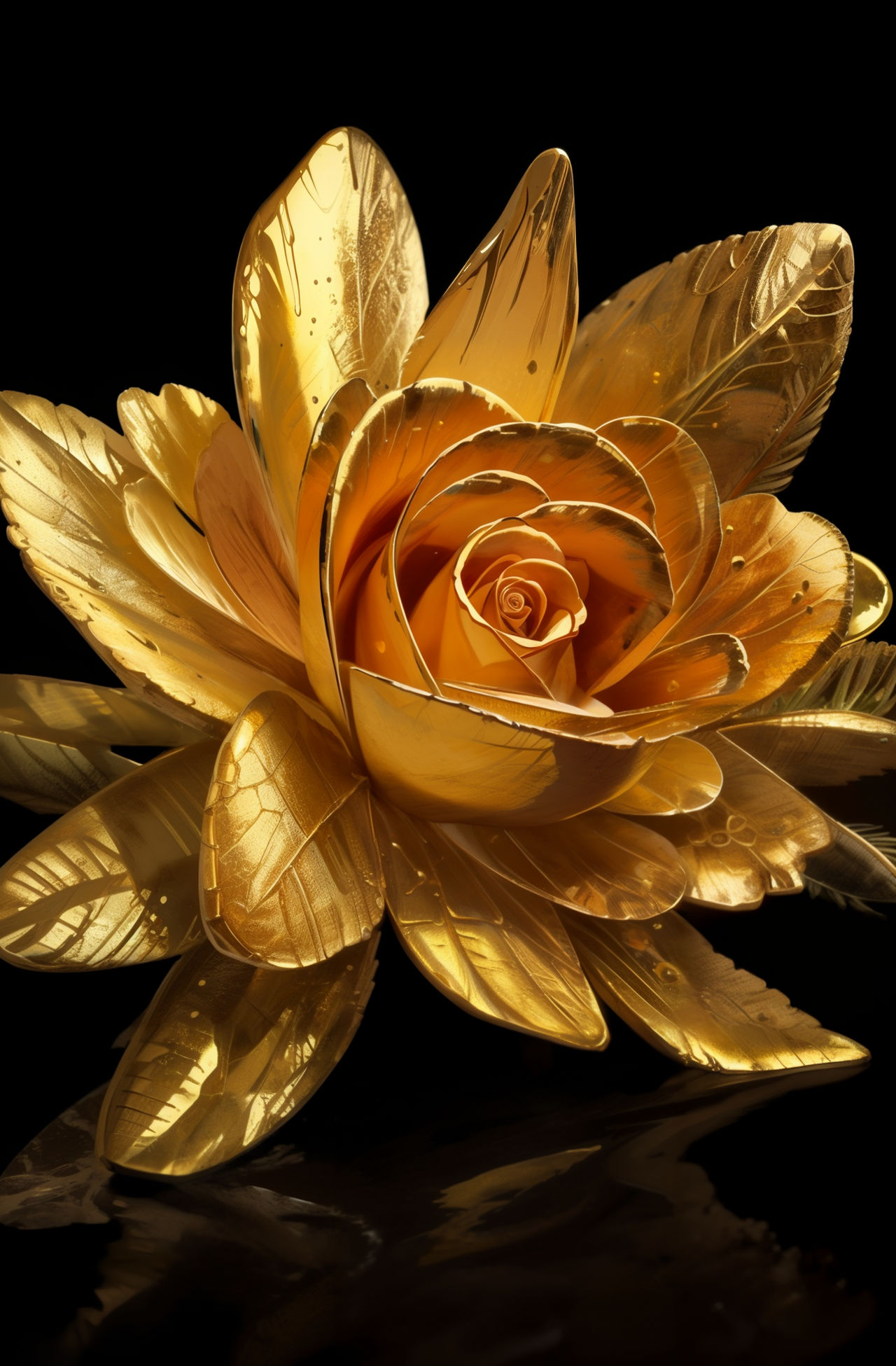Goldeden Rose Golden rose by Sakermazov on DeviantArt