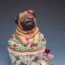 OOAK Ladybug Cupcake Pug