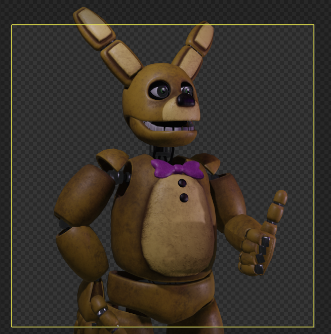 got my hands on the fnaf hw springbonnie model by JuAnItO-PRO on DeviantArt