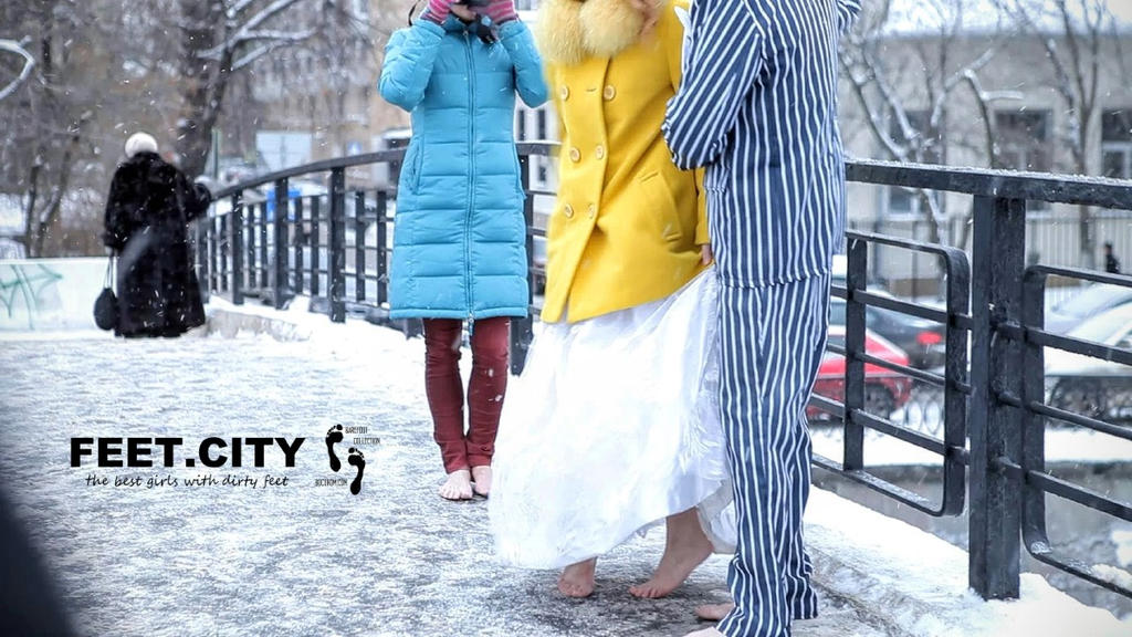 Crazy Russian Barefoot Winter Wedding BY FEET.CITY