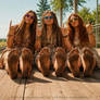 Hippie Trio - forever barefoot! (c) FEET.SU