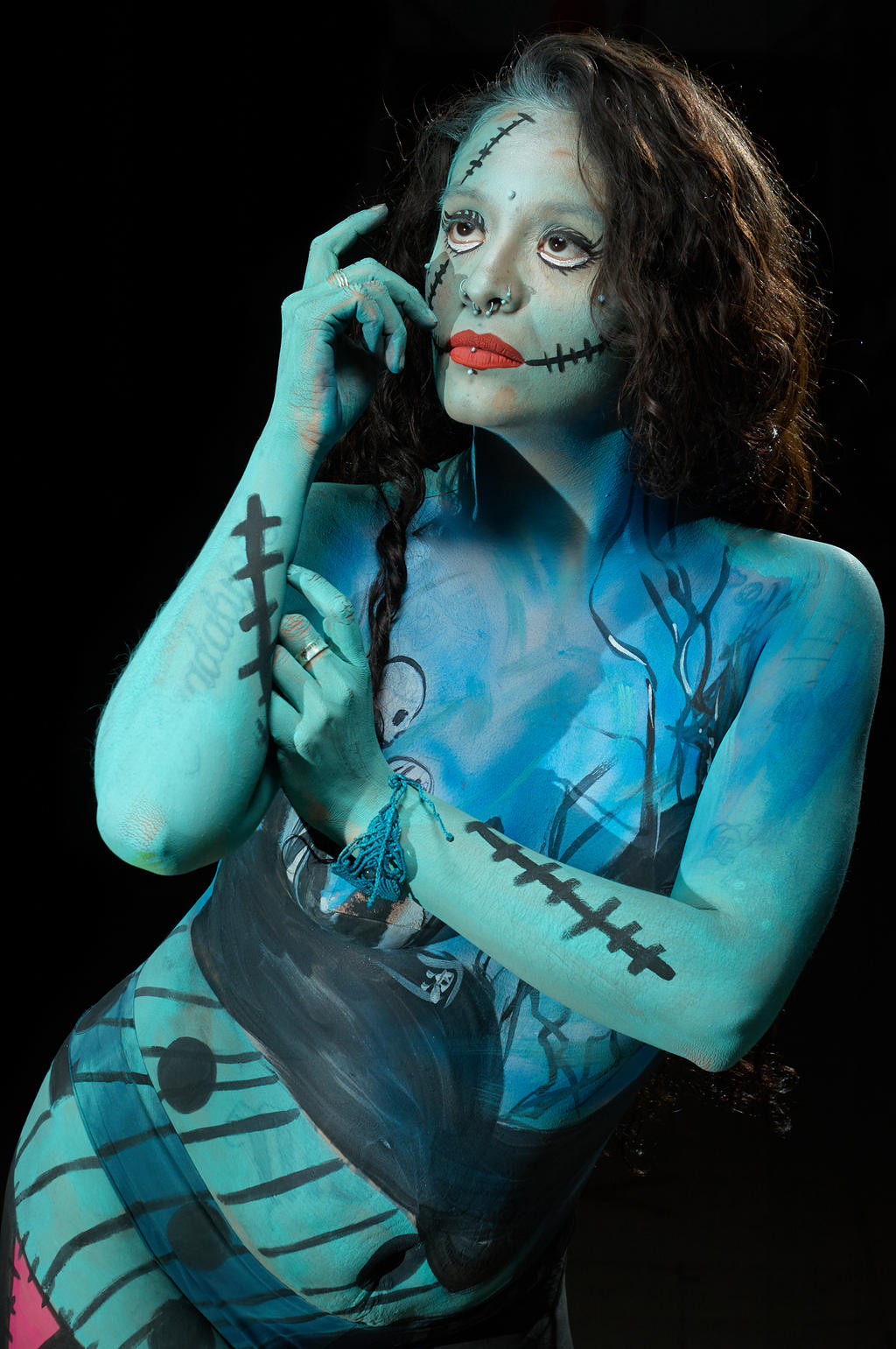 Body Paint Tim Burton Theme