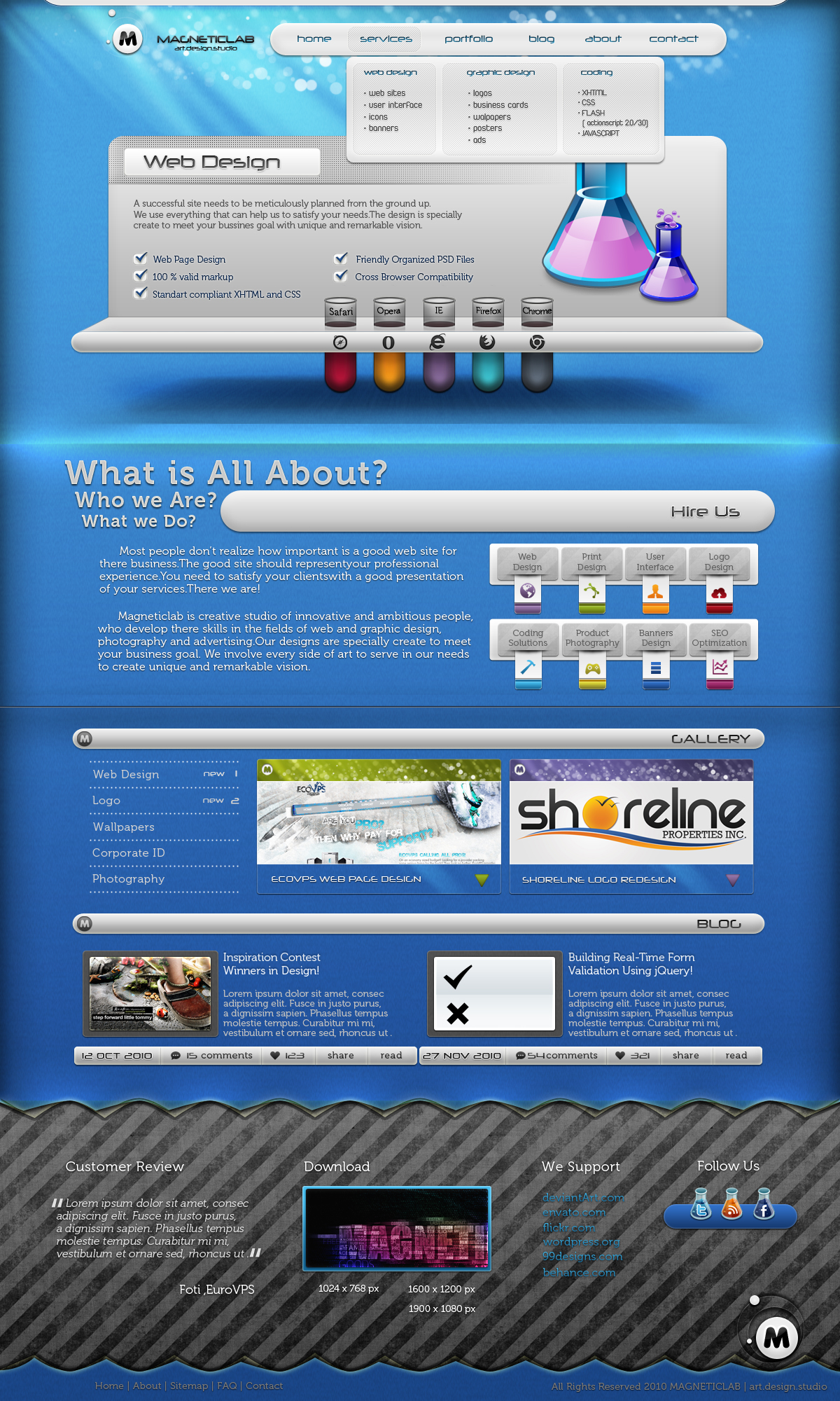 MAGNETICLAB Portfolio Mock-Up