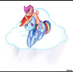 Scootaloo and RainbowDash