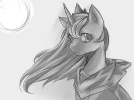 WIP Princess Luna in a cloak