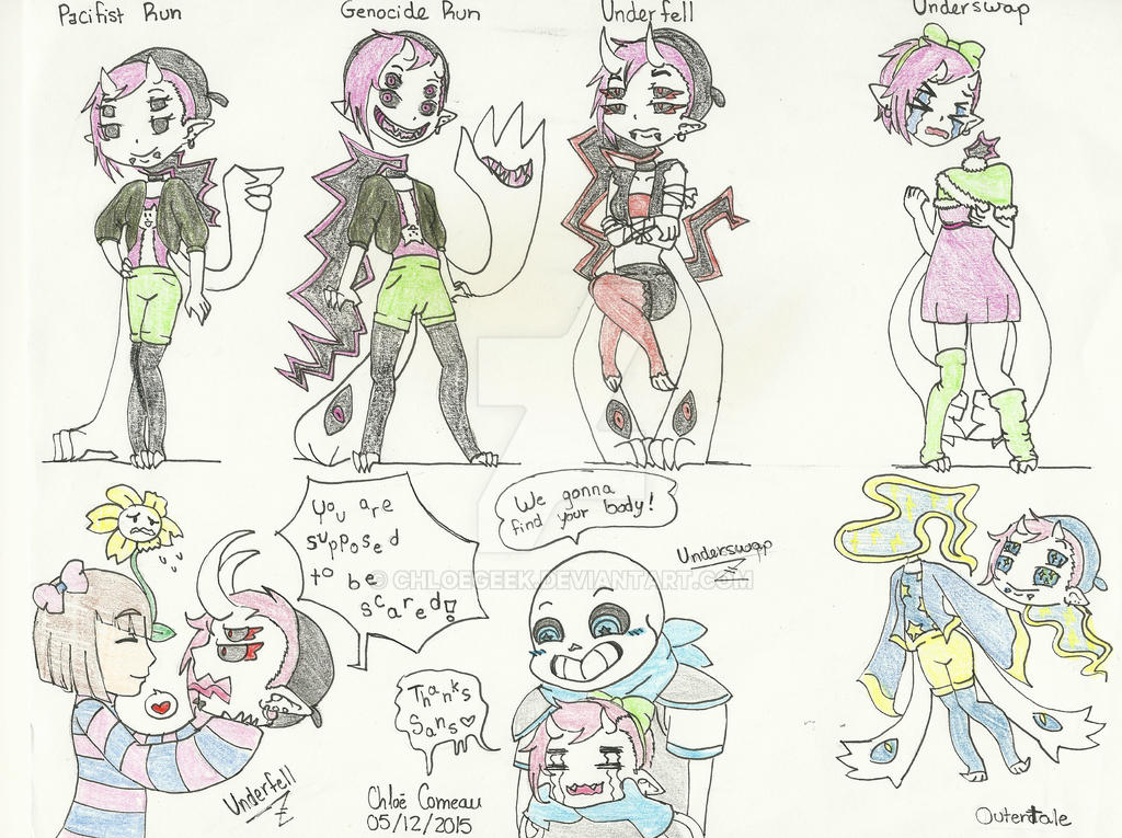 Version of my Undertale OC by ChloeGeek on DeviantArt