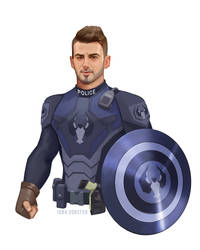 Captain America/Police Officer Mashup