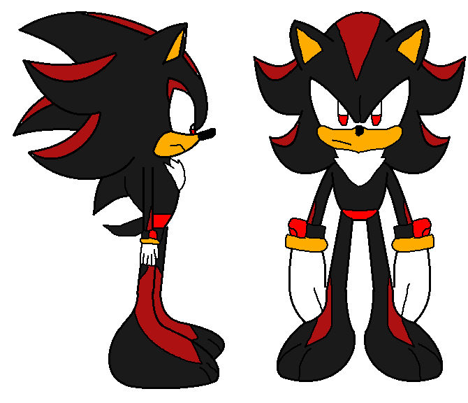 Shadow the Hedgehog Front and Right side View by JohnnytheWolf07 on ...