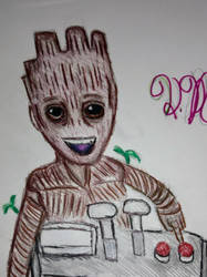 Baby Groot (Colored) by firecrystal1092