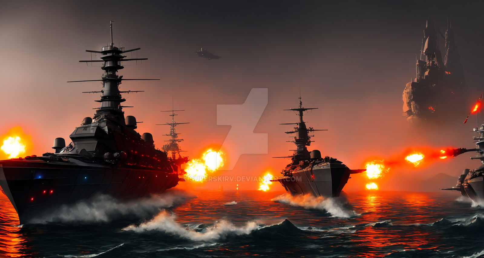 Tableau Battle Deviantart Scifi Sea Battle 2 by SuperSkirv on DeviantArt