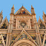 Church Facade in Orvieto, Italy