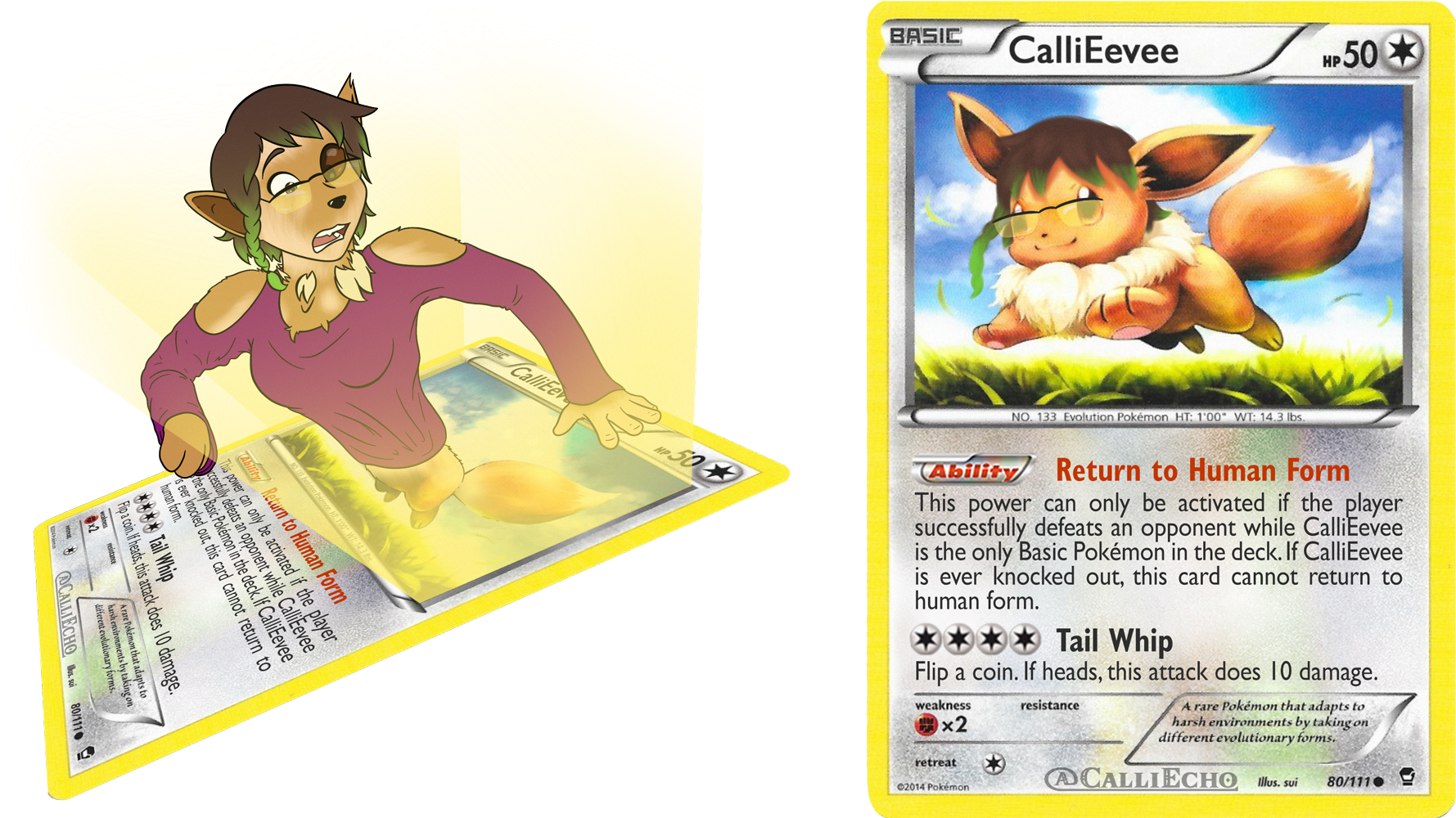 Pokemon TCG: Eevee Pokemon Card by furbyvoice on DeviantArt