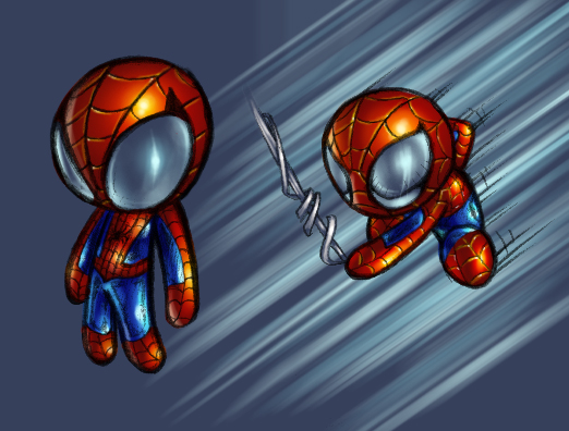 spidey puff boy colored by me