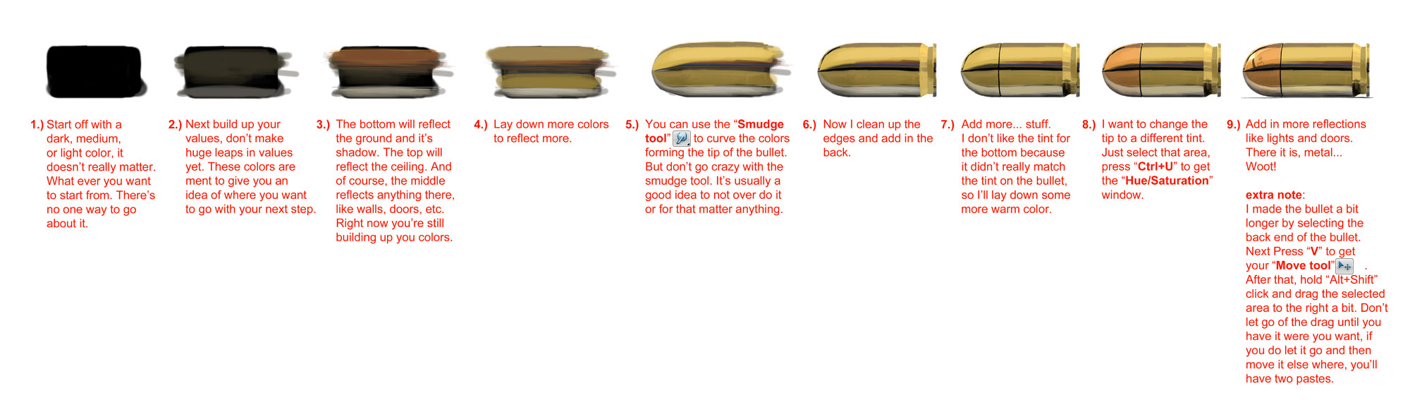 Bullet metal Tutorial #0002 Learnuary