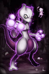 Mewtwo - Magic Japanese Cat Monster