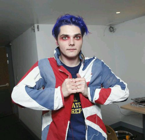 gerard way blue dress Gerard Way Blue Dress