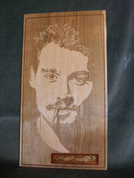 Johnny Depp Marquetry Portrait.