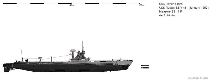 USS Requin SSR-481 (January 1952) - Ms SS 17 F