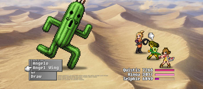 Final Fantasy VIII: Demake (Gals vs Jumbo Cactuar)