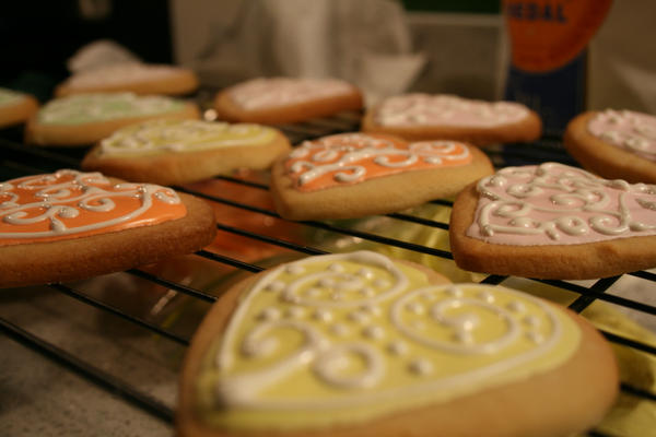 'Filigree' Heart Cookies