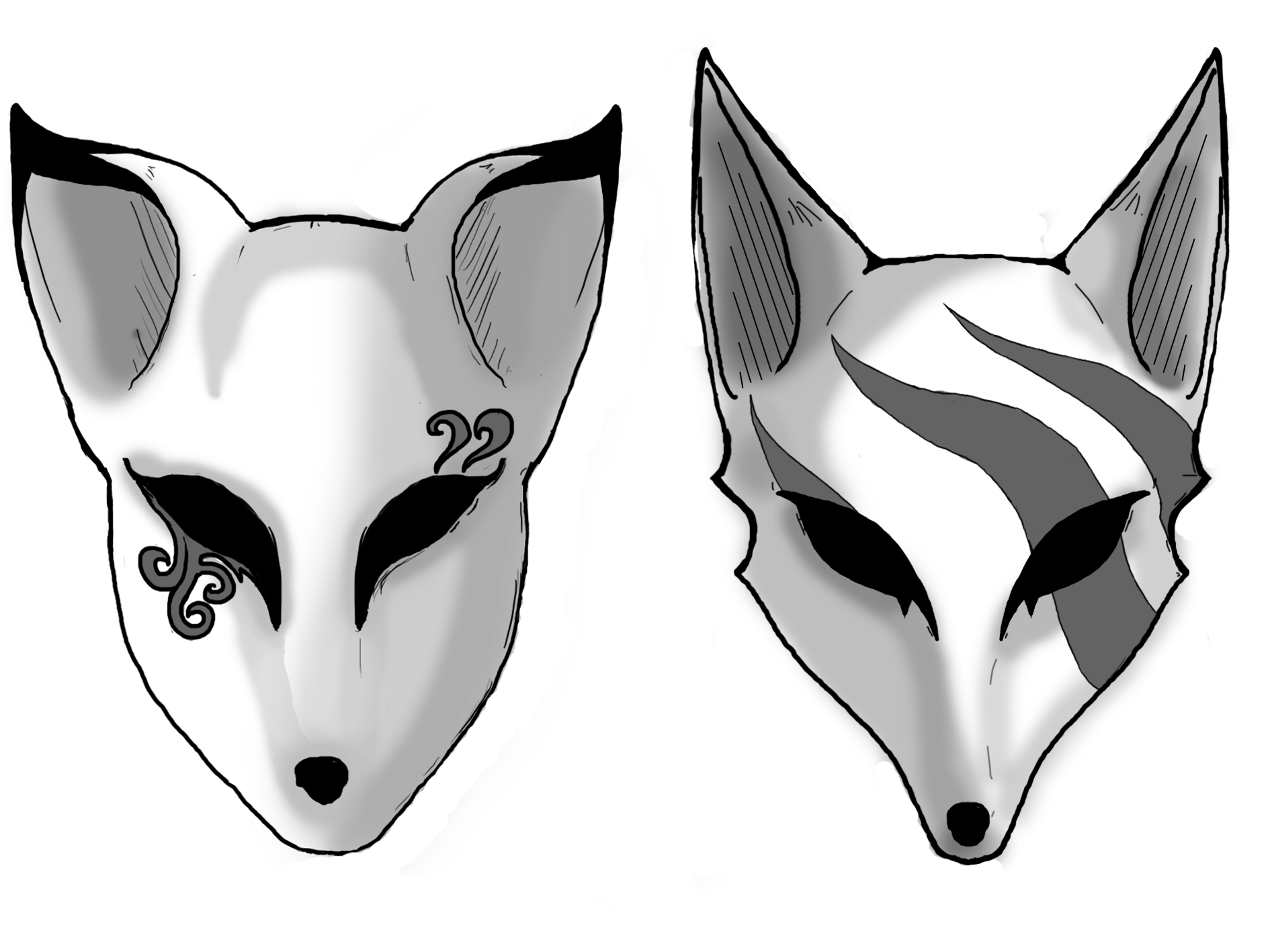 Fox and Coyote Guardian Masks