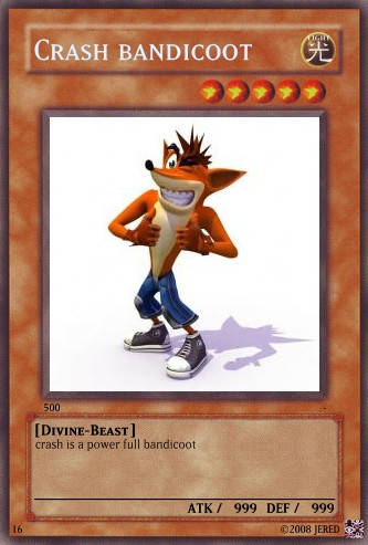 Crash Bandicoot Card 