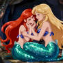 Lovely mermaid comforting