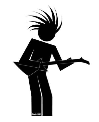 Headbanging Guitarist