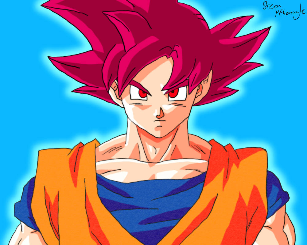Goku Blue Hair Drawing - wide 2