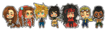 F F 7 - Group Chibi by roolph
