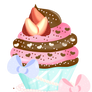 Cupcake with strawberry