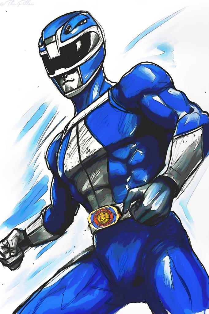 Mighty Morphin Power Rangers, Blue by The-Fellow on DeviantArt