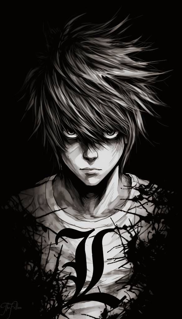 L Lawliet (Ryuzaki) Death Note Fan Art by mozzistudios on DeviantArt