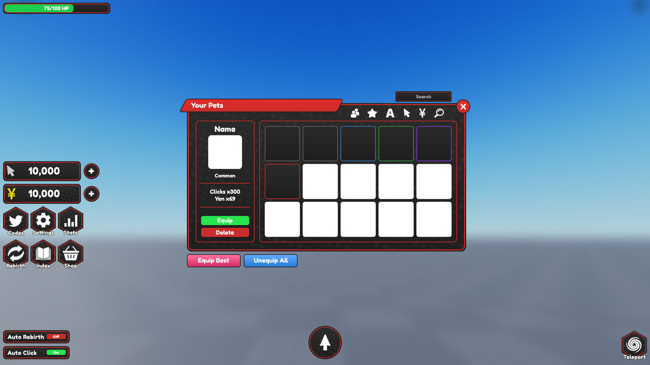 Anime Clicker Game Pet Inventory UI by Gearbtw on DeviantArt