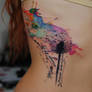 dandelion watercolor tattoo