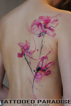 watercolor orchids