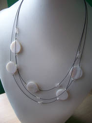 Simple white shell and beads necklace