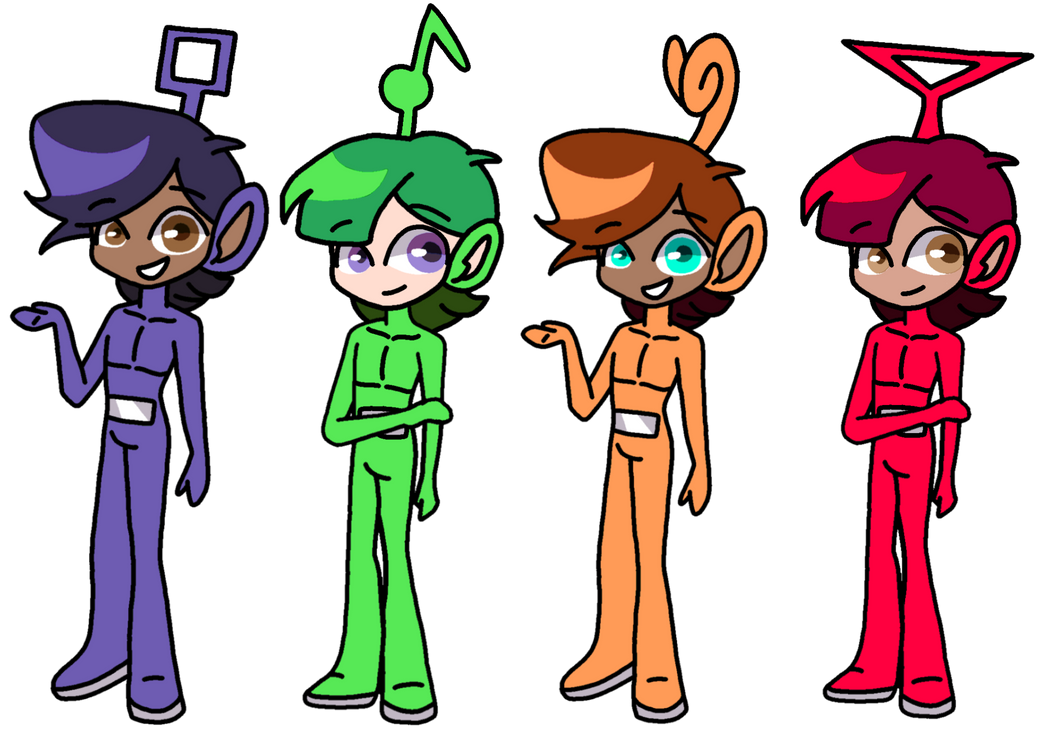 Four Oc characters that I made by CrimsonBlis on DeviantArt