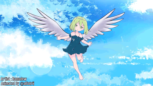 Anime Girl flying by Lauren244 on DeviantArt