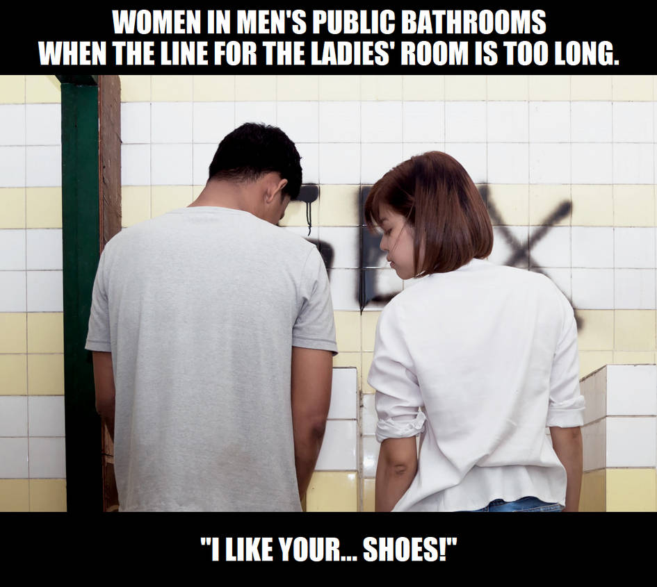 Women in men's public bathrooms by artmalique on DeviantArt