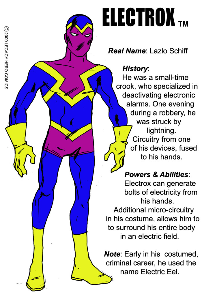 Electrox Raptor Electrox -bio by LegacyHeroComics on DeviantArt