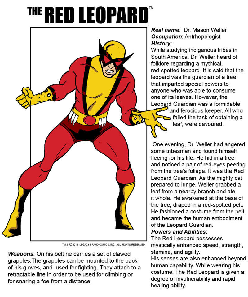 The Red Leopard -bio by LegacyHeroComics on DeviantArt